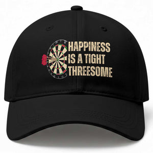 Funny Darts Happiness Is A Tight Threesome Baseball Cap Vintage Dartist Gift TS12 Print Your Wear