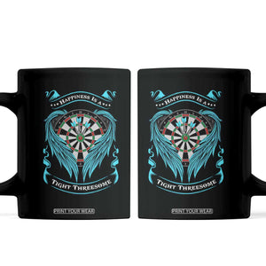 Dart Player Sport Coffee Mug Darts Happiness Is A Tight Threesome TS12 Black Print Your Wear