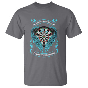 Dart Player Sport T Shirt Darts Happiness Is A Tight Threesome TS12 Charcoal Print Your Wear