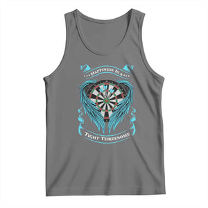 Dart Player Sport Tank Top Darts Happiness Is A Tight Threesome TS12 Black Heather Print Your Wear