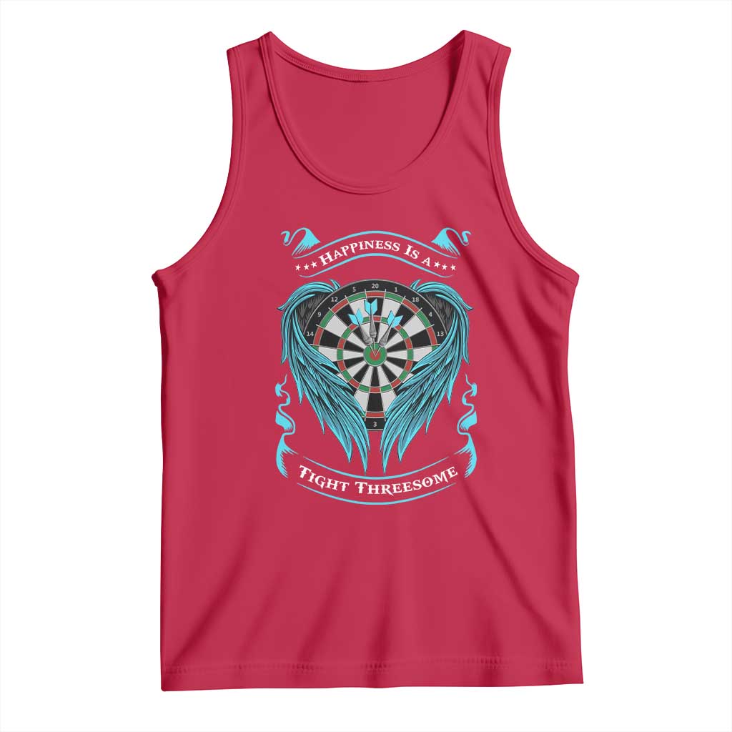 Dart Player Sport Tank Top Darts Happiness Is A Tight Threesome TS12 Red Print Your Wear