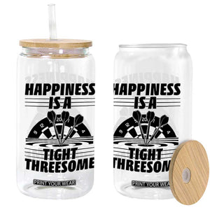 Dirty Joke Darts Gift Glass Can Darts Happiness Is A Tight Threesome TS12 Print Your Wear