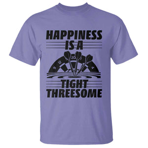 Dirty Joke Darts Gift T Shirt Darts Happiness Is A Tight Threesome TS12 Violet Print Your Wear