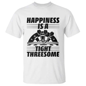 Dirty Joke Darts Gift T Shirt Darts Happiness Is A Tight Threesome TS12 White Print Your Wear