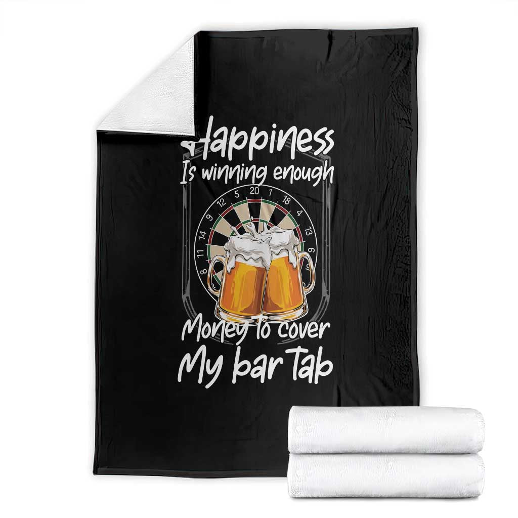 Bar Tab Darts Player Gift Throw Blanket Winning Money To Cover My Bar Tab TS12 Black Print Your Wear