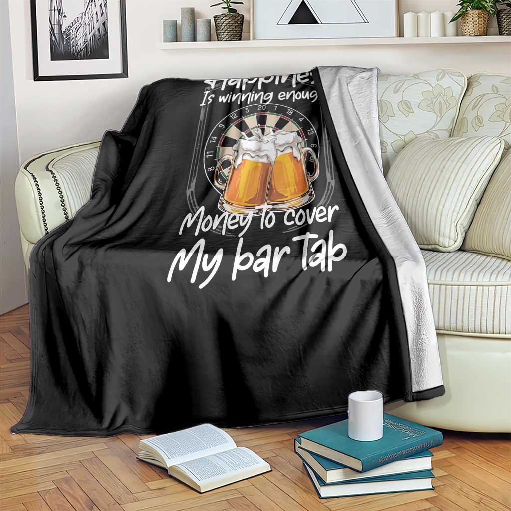 Bar Tab Darts Player Gift Throw Blanket Winning Money To Cover My Bar Tab TS12 Print Your Wear