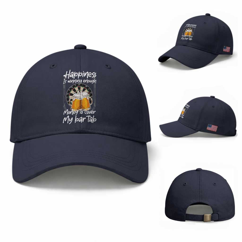 Bar Tab Darts Player Gift Baseball Cap Winning Money To Cover My Bar Tab TS12 Baseball Cap Universal Fit Navy Print Your Wear