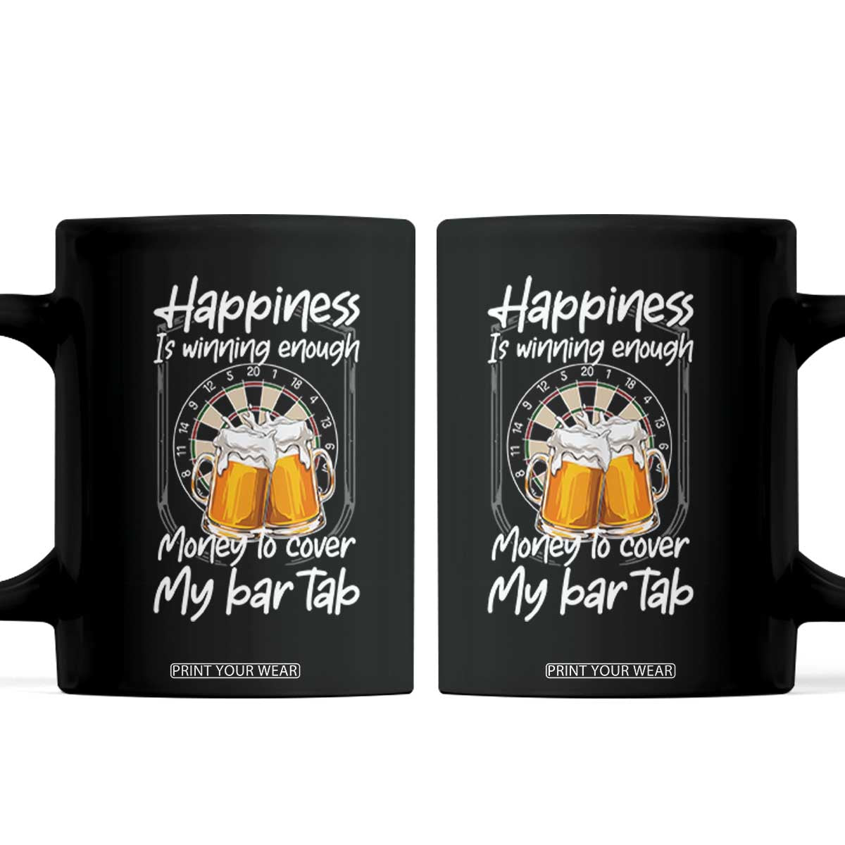 Bar Tab Darts Player Gift Coffee Mug Winning Money To Cover My Bar Tab TS12 Black Print Your Wear