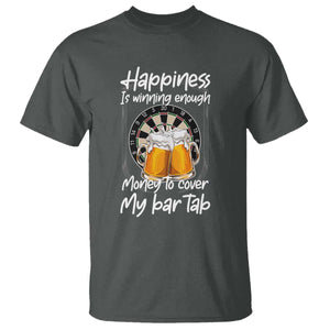 Bar Tab Darts Player Gift T Shirt Winning Money To Cover My Bar Tab TS12 Dark Heather Print Your Wear