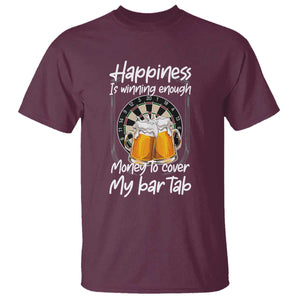 Bar Tab Darts Player Gift T Shirt Winning Money To Cover My Bar Tab TS12 Maroon Print Your Wear