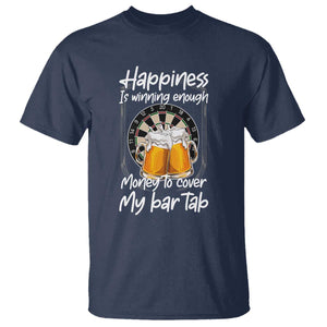 Bar Tab Darts Player Gift T Shirt Winning Money To Cover My Bar Tab TS12 Navy Print Your Wear