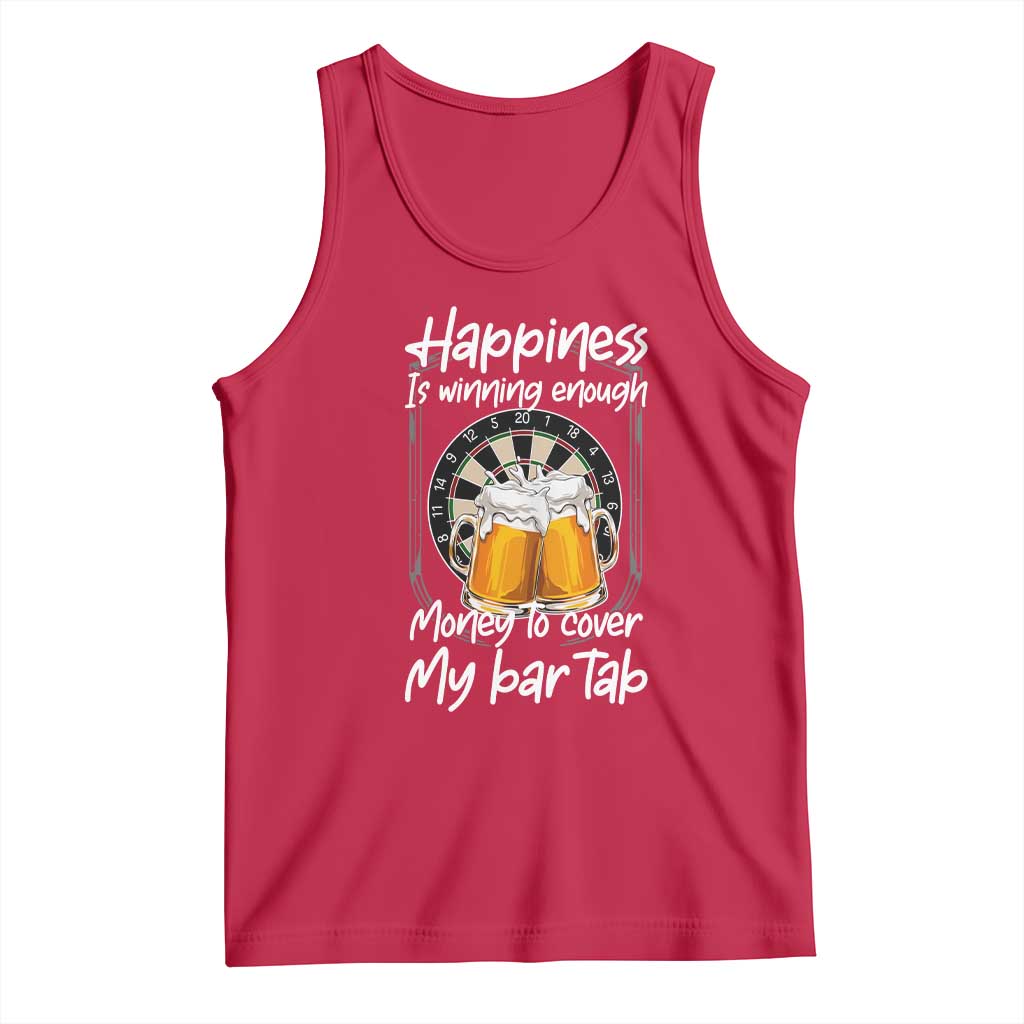 Bar Tab Darts Player Gift Tank Top Winning Money To Cover My Bar Tab TS12 Red Print Your Wear