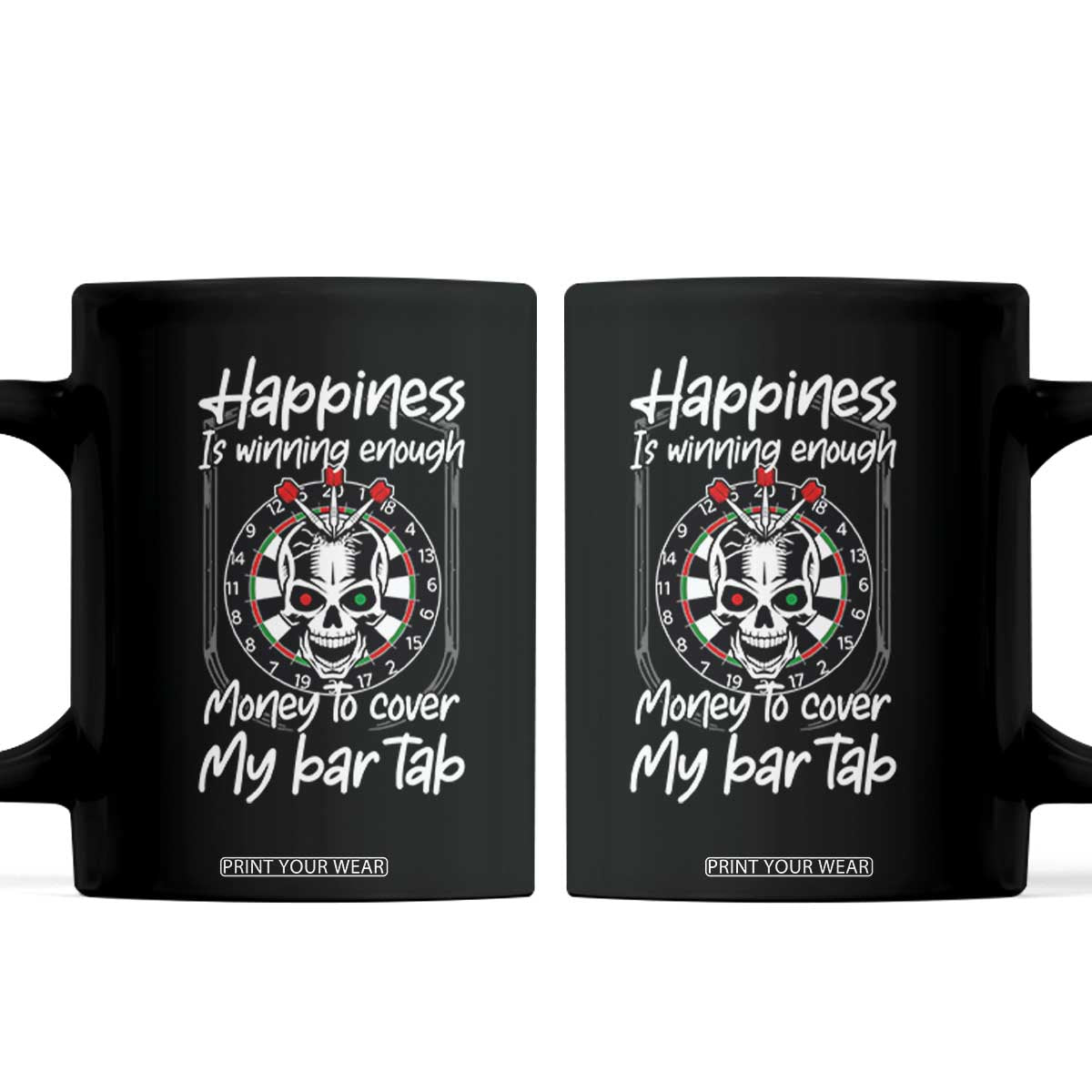 Darts Lover Drinking Game Coffee Mug Winning Money To Cover My Bar Tab TS12 Black Print Your Wear