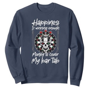 Darts Lover Drinking Game Sweatshirt Winning Money To Cover My Bar Tab TS12 Navy Print Your Wear