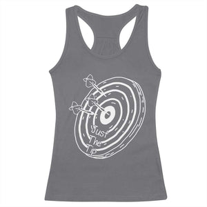 Funny Dirty Humor Dart Player Racerback Tank Top Just The Tip TS12 Charcoal Print Your Wear