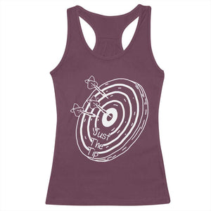 Funny Dirty Humor Dart Player Racerback Tank Top Just The Tip TS12 Maroon Print Your Wear