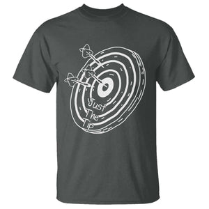 Funny Dirty Humor Dart Player T Shirt Just The Tip TS12 Dark Heather Print Your Wear