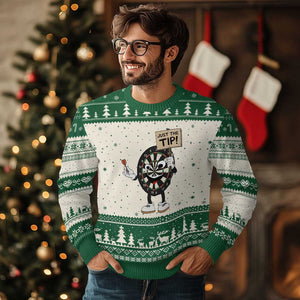 Just The Tip Quote Ugly Christmas Sweater Dirty Humor Dartist Gift TS12 Beige Green Print Your Wear