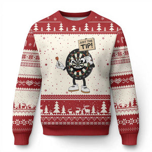 Just The Tip Quote Ugly Christmas Sweater Dirty Humor Dartist Gift TS12 Beige Red Print Your Wear