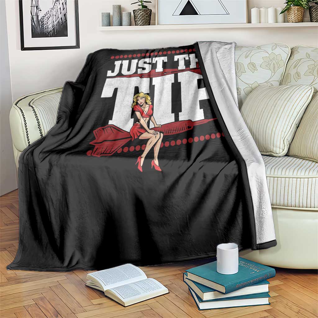 Funny Darts Player Gift Throw Blanket Just The Tip TS12 Print Your Wear