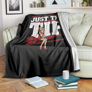Funny Darts Player Gift Throw Blanket Just The Tip TS12 Print Your Wear