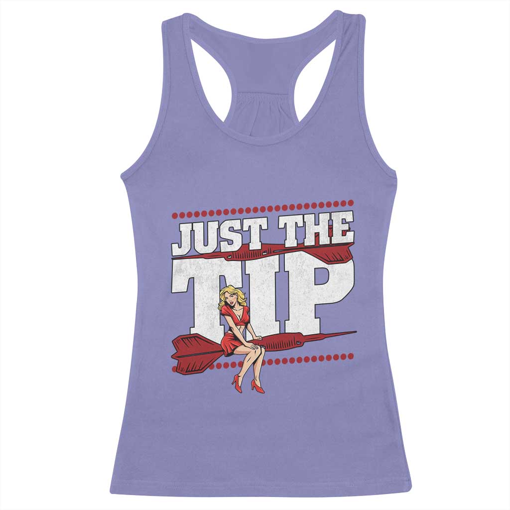 Funny Darts Player Gift Racerback Tank Top Just The Tip TS12 Violet Print Your Wear