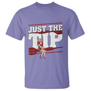 Funny Darts Player Gift T Shirt Just The Tip TS12 Violet Print Your Wear