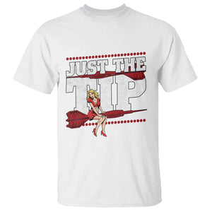 Funny Darts Player Gift T Shirt Just The Tip TS12 White Print Your Wear