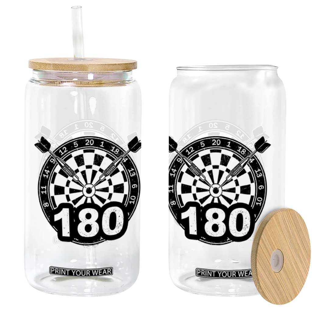 Funny Darts Max 180 Glass Can Dartist Darts Lover Gift TS12 Print Your Wear