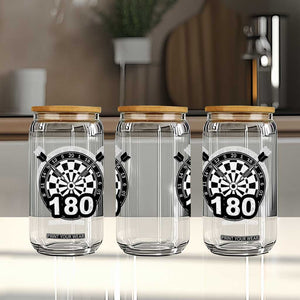 Funny Darts Max 180 Glass Can Dartist Darts Lover Gift TS12 Print Your Wear