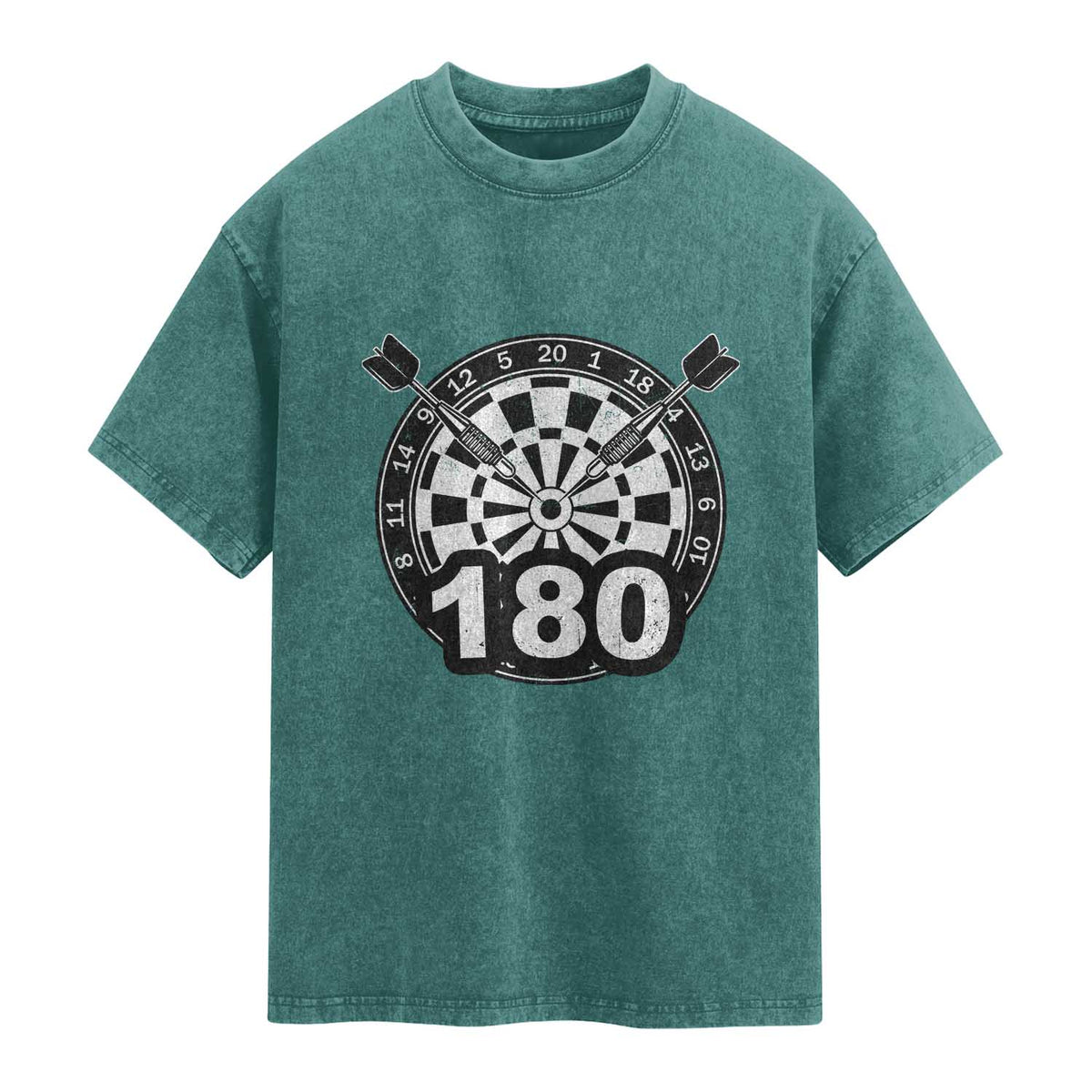 Funny Darts Max 180 Washed Cotton T-Shirt Dartist Darts Lover Gift