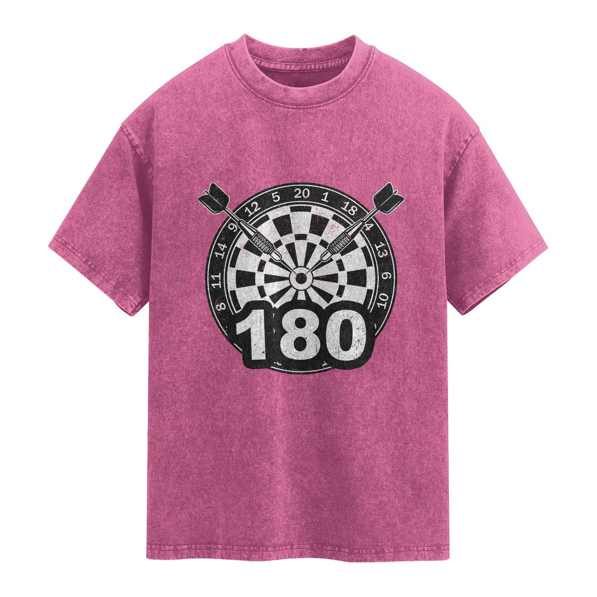 Funny Darts Max 180 Washed Cotton T-Shirt Dartist Darts Lover Gift