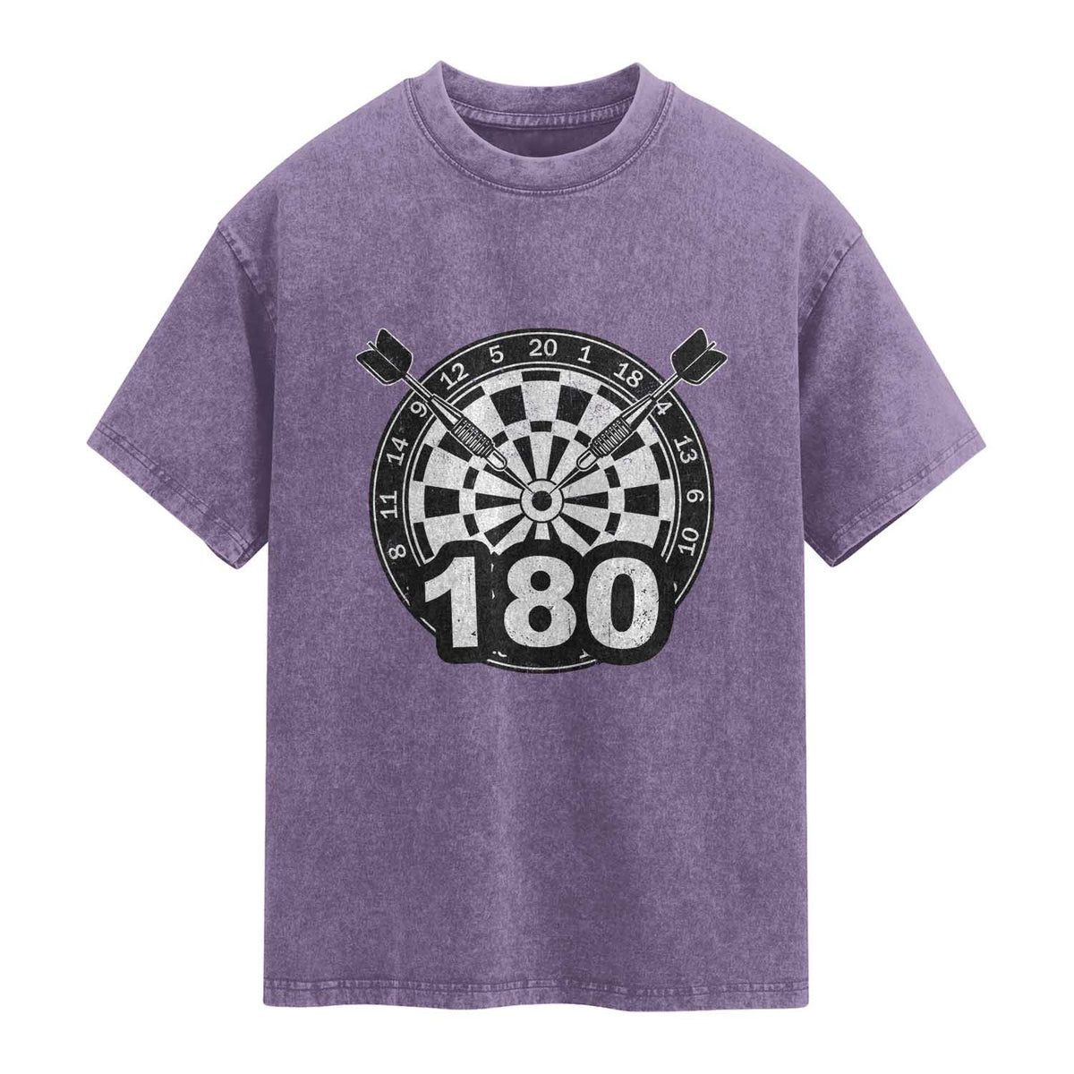Funny Darts Max 180 Washed Cotton T-Shirt Dartist Darts Lover Gift