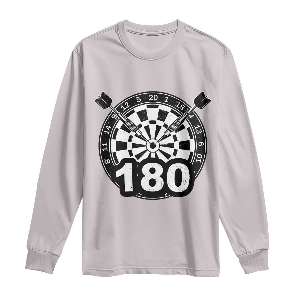 Funny Darts Max 180 Long Sleeve Shirt Dartist Darts Lover Gift TS12 Ice Gray Print Your Wear