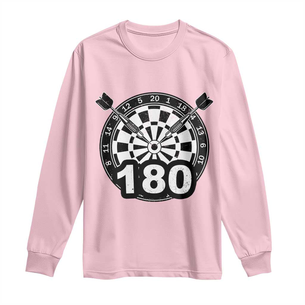 Funny Darts Max 180 Long Sleeve Shirt Dartist Darts Lover Gift TS12 Light Pink Print Your Wear
