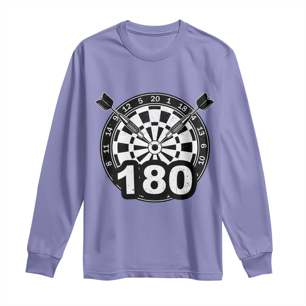 Funny Darts Max 180 Long Sleeve Shirt Dartist Darts Lover Gift TS12 Violet Print Your Wear
