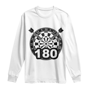 Funny Darts Max 180 Long Sleeve Shirt Dartist Darts Lover Gift TS12 White Print Your Wear
