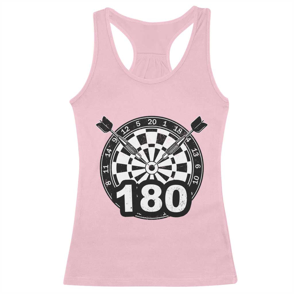 Funny Darts Max 180 Racerback Tank Top Dartist Darts Lover Gift TS12 Light Pink Print Your Wear