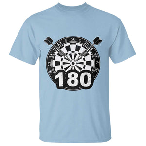 Funny Darts Max 180 T Shirt Dartist Darts Lover Gift TS12 Light Blue Print Your Wear