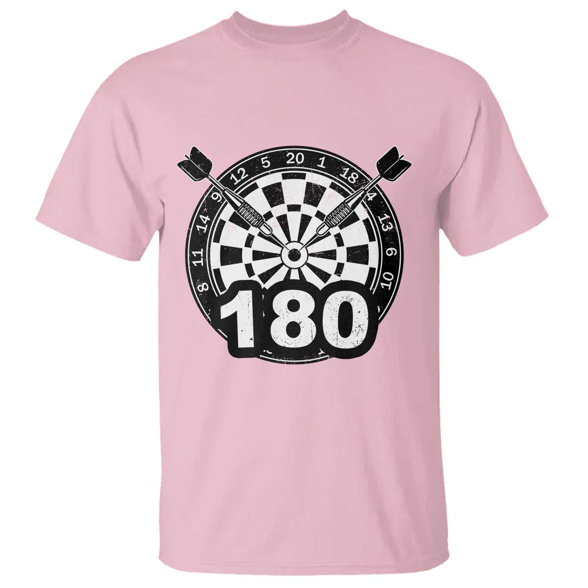 Funny Darts Max 180 T Shirt Dartist Darts Lover Gift TS12 Light Pink Print Your Wear