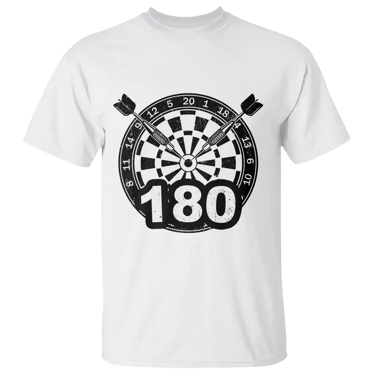 Funny Darts Max 180 T Shirt Dartist Darts Lover Gift TS12 White Print Your Wear