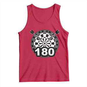 Funny Darts Max 180 Tank Top Dartist Darts Lover Gift TS12 Red Print Your Wear