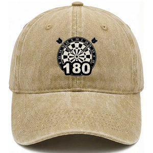 Funny Darts Max 180 Washed Cotton Baseball Cap Dartist Darts Lover Gift TS12 Print Your Wear