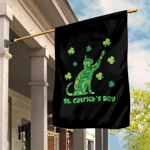 Funny St Catricks Day Garden Flag Lucky Shamrock Cat Saint Pattys TS12 Print Your Wear