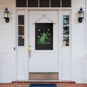 Funny St Catricks Day Garden Flag Lucky Shamrock Cat Saint Pattys TS12 Print Your Wear