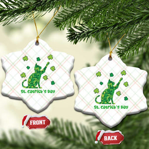 Funny St Catricks Day Ceramic Ornament Lucky Shamrock Cat Saint Pattys TS12 Print Your Wear
