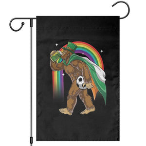Funny Bigfoot Drinking Beer Garden Flag St Patricks Day Soccer Lover TS12 Black Print Your Wear