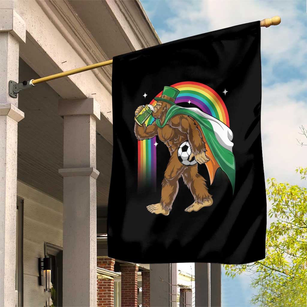 Funny Bigfoot Drinking Beer Garden Flag St Patricks Day Soccer Lover TS12 Print Your Wear
