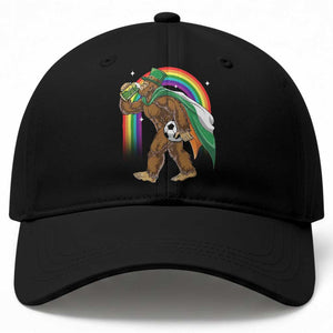 Funny Bigfoot Drinking Beer Baseball Cap St Patricks Day Soccer Lover TS12 Print Your Wear