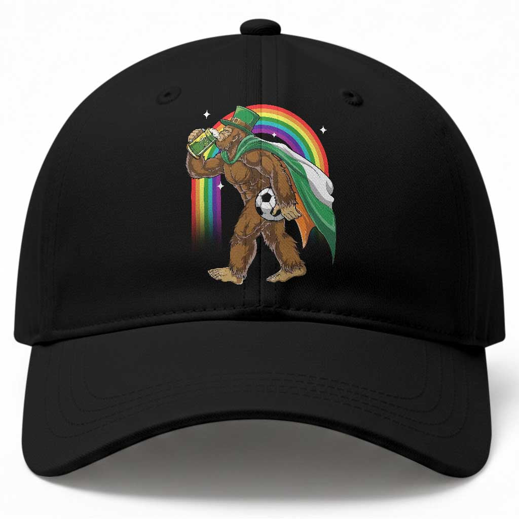 Funny Bigfoot Drinking Beer Baseball Cap St Patricks Day Soccer Lover TS12 Print Your Wear